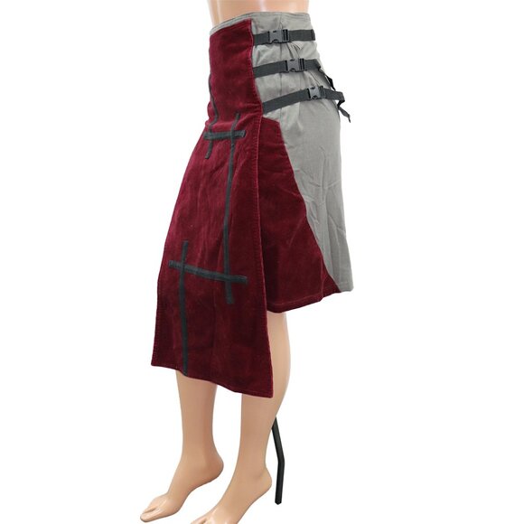 Edgy Avant Garde Y2K Pygmees Hi Low Skirt Side Buckles M - Picture 2 of 5